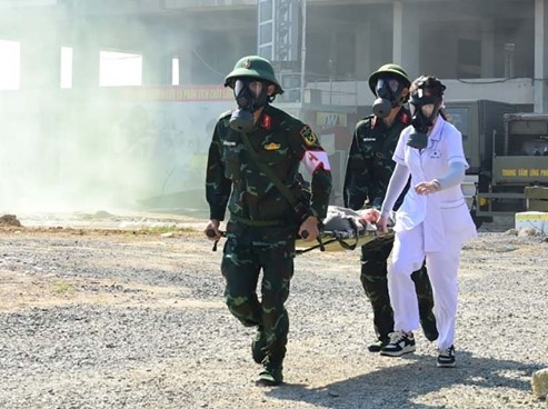 Những hình ảnh thực binh của lực lượng Quân-dân y trong diễn tập HN-24